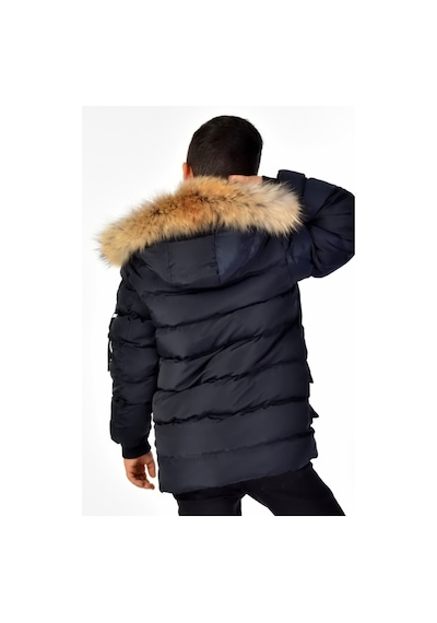 Erkek Çocuk Natürel Kürklü Mont 51254 Lacivert