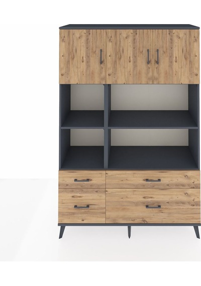 Hyperion Dolap 8 Raflı 4 Çekmeceli 3 Kapaklı 132x44x195 Antrasit-çam/çam Atlas Çam/atlas Çam Hyperion Dolap 8 Raflı 4 Çekmeceli 3 Kapaklı 132x44x195 Antrasit-çam/çam Atlas Çam/atlas Çam