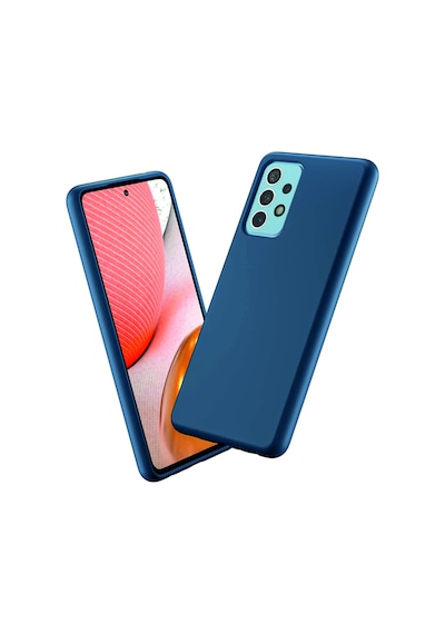 Samsung Galaxy Uyumlu A32 5g Kılıf Kamera Korumalı Silikon Rubber Arka Kapak Lacivert