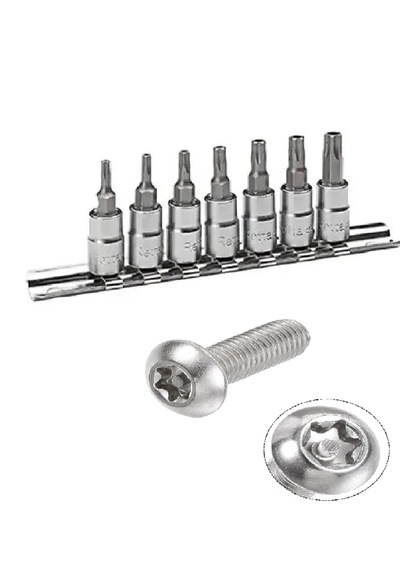 Ht- Retta 1/4 Lokmalı Delikli Torx Takımı 5 Köşe 7 Parça