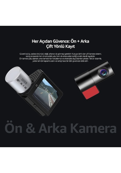 Daıvın A6m 4k Qhd Wifi Adas 170 Ultra Geniş Açılı Gece Görüşlü Ön Ve Arka Araç İçi Kamera