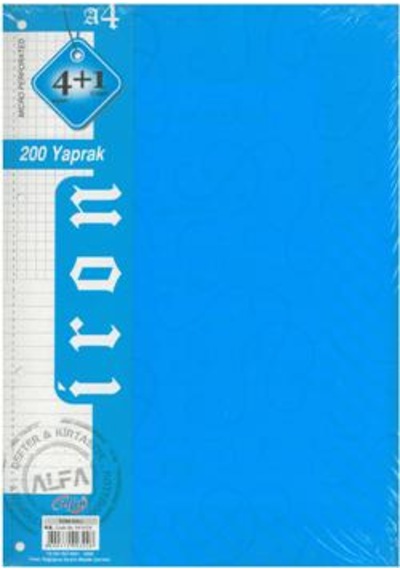 Alka Spiralli Defter Pp Kapak 4+1 Seperatörlü Kareli-çizgili Mavi