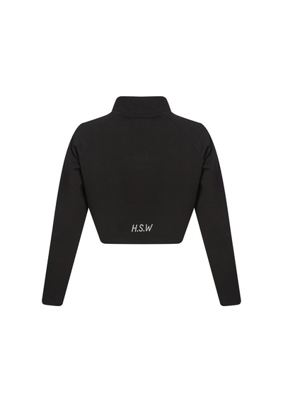 Hummel Tech Kadın Siyah Bisiklet Yaka Sweatshirt Siyah