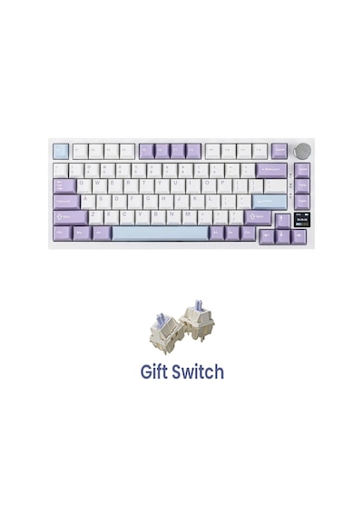 Ak820 Pro Mekanik Oyun Klavyesi,3 Modlu Tft Renkli Ekran Ve Cnc Düğmeli 81 Tuş,rgb Aydınlatma