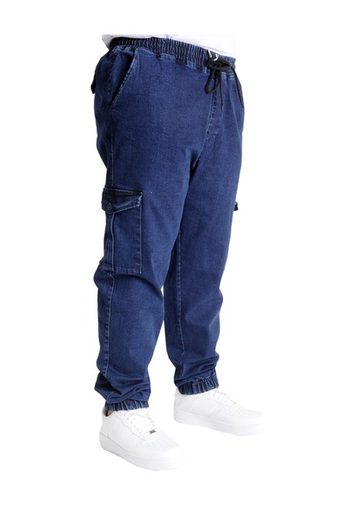 Mode Xl Battal Beden Erkek Kot Pantolon Chıef Blue Lastikli 23919 Lacivert Lacivert