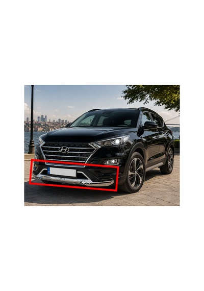 2018-2020 Hyundai Tucson Ön Tampon Koruma Difüzör İthal Premium Ön Tampon Eki Dayanıklı Sportif Tasarım