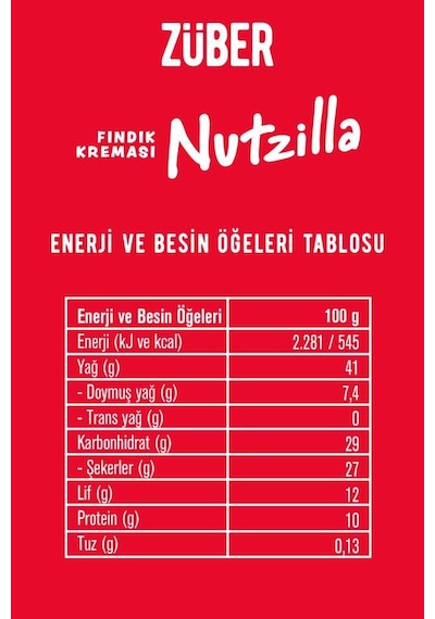 Nutzilla Fındık Kreması 315g Yeni