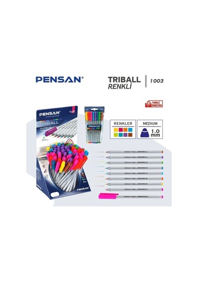 Triball Tükenmez Kalem Seti 10'lu Mavi
