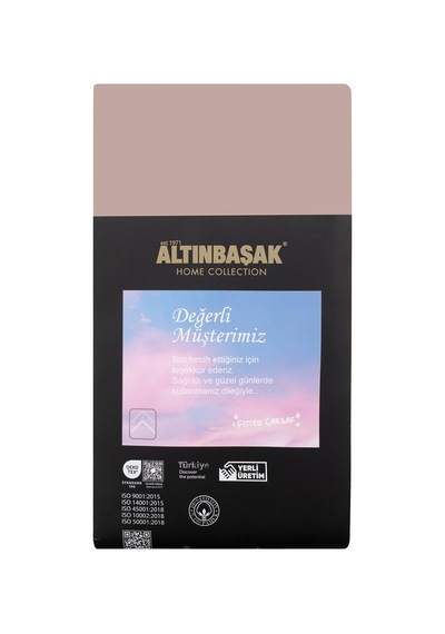 Freesia Tek Kişilik Ranforce Lastikli Çarşaf 120x200+35 Cm Koyu Pudra