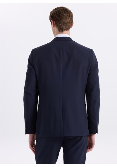 Fabrika Lacivert Erkek Slim Fit Çizgili Ceket Napoli- Ft- 2a