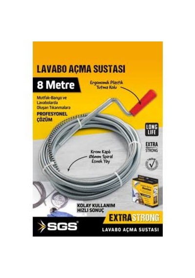 Sgs 8 Mt Lavabo Açma Sustası Lavabo Açacağı