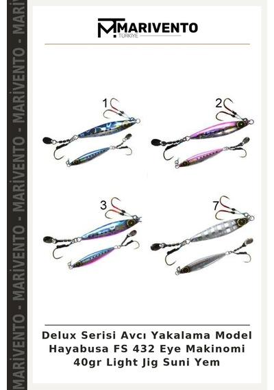 Delux Serisi Avcı Yakalama Model Hayabusa Fs 432 Eye Makinomi 40gr Light Jig Suni Yem