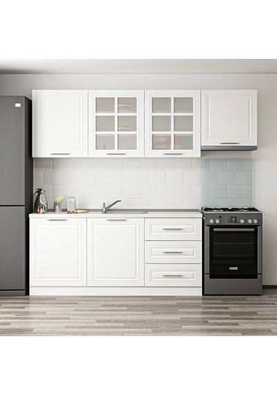 Minar 240 Cm Mebran C Mutfak Dolabı Beyaz 240-Mcb2 Beyaz