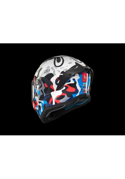 Mt Helmets Stınger Yozu A7 Kapalı Kask Parlak Beyaz - Mavi