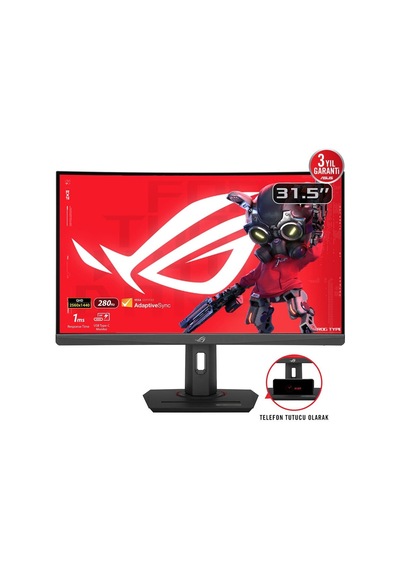 Asus Rog Strıx Xg32wcms 32 Fast Va 2560x1440 1ms 280hz 350cd Dp Hdmı Usb Vesa 3yıl Elmb Sync Hdr Pd 15w Yukseklık Ayarlı Monıtor