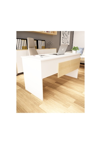 Karen 60x144 Çalışma Masası Ofis Masası Bilgisayar Masası Beyaz - Safir Meşe Beyaz - Safir Meşe Karen 60x144 Çalışma Masası Ofis Masası Bilgisayar Masası Beyaz - Safir Meşe Beyaz - Safir Meşe
