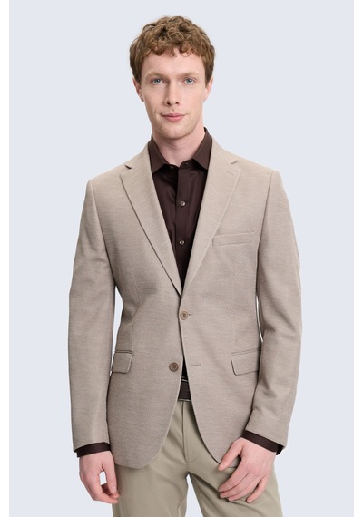 Hatemoğlu Vizon Slim Fit Mono Yaka Klasik Ceket