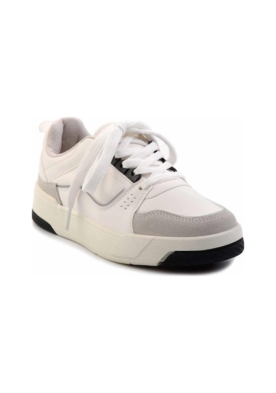 Bambi Beyaz Lame Kadın Sneaker K01591513009 Beyaz
