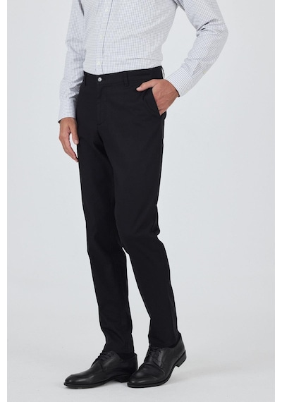 İmza Siyah Gabardin Yan Cep Düz Paça Comfort Fit Pamuklu Casual Chino Pantolon 1003250121 Siyah İmza Siyah Gabardin Yan Cep Düz Paça Comfort Fit Pamuklu Casual Chino Pantolon 1003250121 Siyah