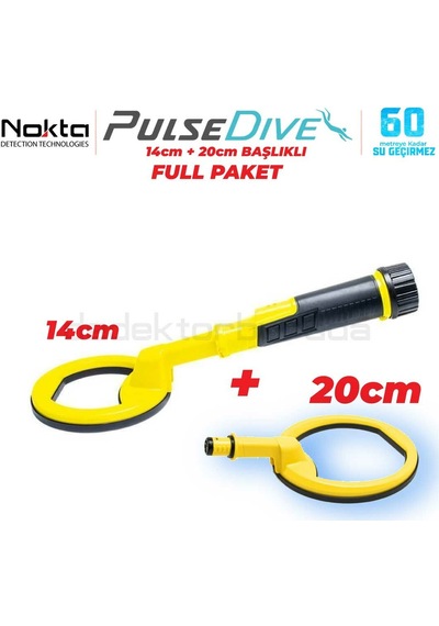 Pulsedive Su Altı Dedektörü&sahil Arama Dedektörü - Büyük Arama Başlıklı 20cm - Sarı