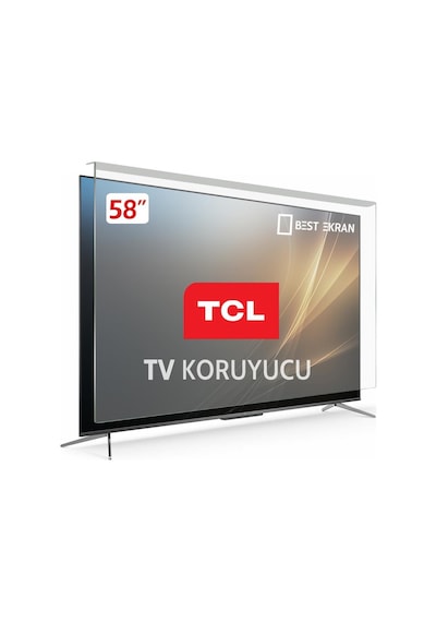 TCL Uyumlu 58p733 Tv Ekran Koruyucu - TCL Uyumlu 58" İnç 146 Ekran 4k Google Tv Koruyucu