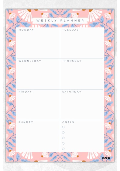 Haftalık Planlayıcı - A4 Ebat Yapılacaklar - 30 Yaprak - Weekly Planner - 0657 Çok Renkli
