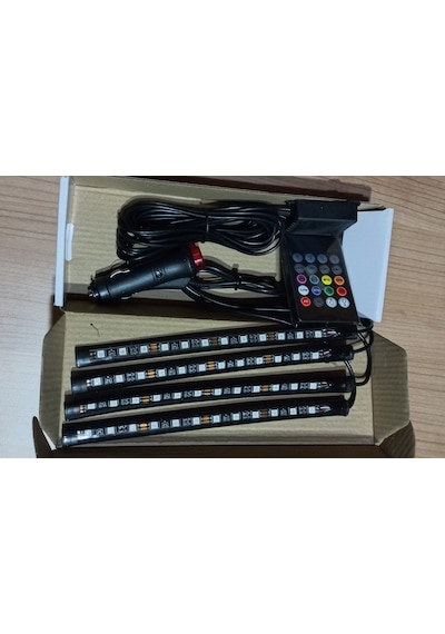 Oto Rgb İç Ambiyans Ledi Ayak Altı Led 12 Led Ayak Altı Aydınlatma Rgb