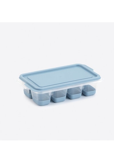 Bas Çıkar Kapaklı Pratik Mini Silikon Çok Amaçlı Buz Kalıbı 8 Bölmeli Buzluk Push Up Ice Cube Silik Diğer
