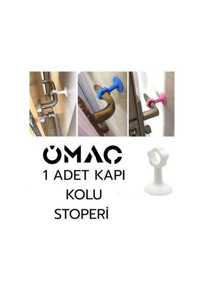 Renkli Vantuzlu Geçmeli Kapı Kolu Stoper Çarpma Önleyici Pratik Çözüm 1 Adet