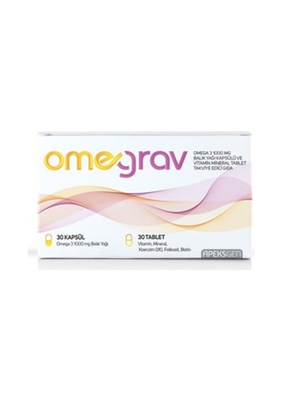 Omegrav Omega 3 Balık Yağı Ve Vitamin İçeren Mineral 30 Tablet 30 Diğer