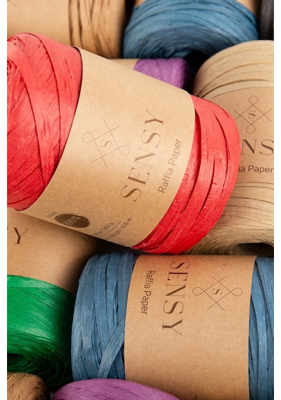 Sensy Premium 400 Metre Rafya Ip Çanta Ipi Raffia Ip Kağıt Ip Supla Ipi 250 Gram Mor