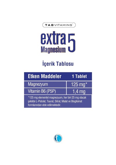 Extra5 Magnesium 60 Tablet