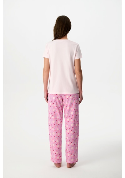 Penti Pembe Weekends Pamuklu Pantolon Pijama Takımı