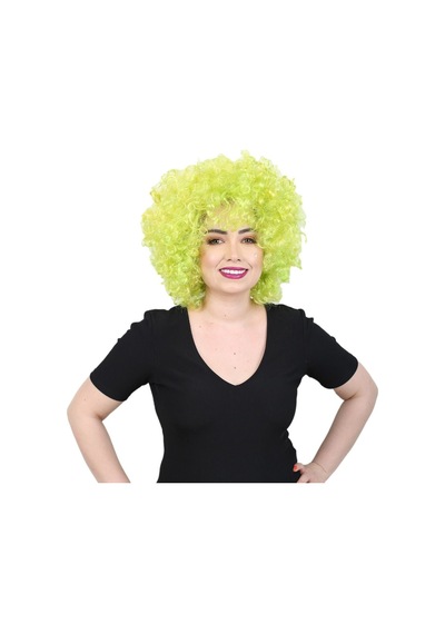 Animasyon Parti Ve Palyaço Peruğu / Neon Yeşil - Rxlu-462282 Çok Renkli