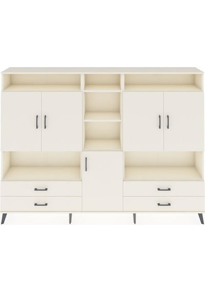 Arges Dolap 12 Raflı 4 Çekmeceli 5 Kapaklı 220x30x163 Aytaşı-aytaşı Aytası - Aytası