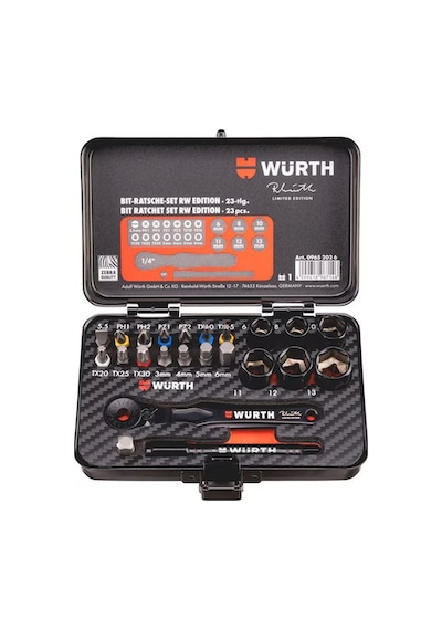 Würth Rw Edition Lokma Ve Bits Uç Seti, Cırcırlı 23 Parça - Profesyonel Kalite