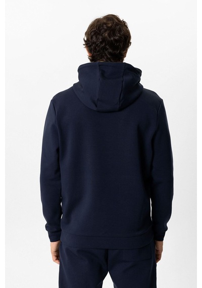 Backandbond Lacivert Regular Fit Pamuklu Kapüşonlu Kanguru Sweatshirt