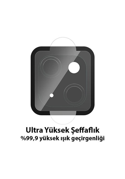 Ally İphone 13-13 Mini Tempered Glass Cam Kamera Koruyucu- 5775