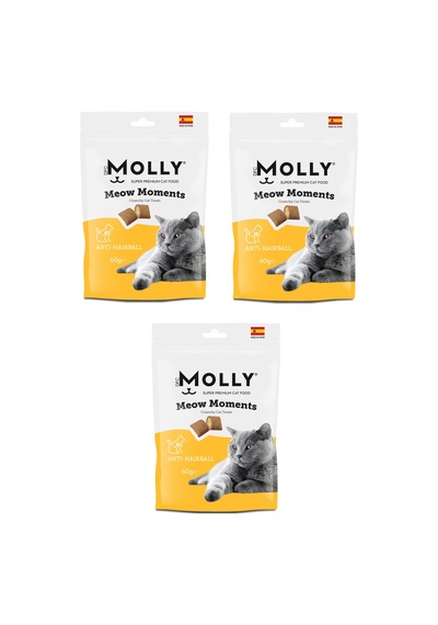 Molly Meow Moments Anti Hairball Tüy Yumağı Önleyici Kedi Ödül Maması 60 G X 3 Adet