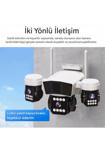 O-kam 3036pro, 9mp, Wifi, 3 Lens, Akıllı Kamera, İnsan Algılama