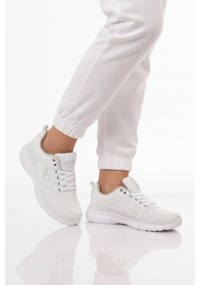 Walkway Beyaz Fileli Hafif Bağcıklı Esnek Unisex Spor Ayakkabı 020 G