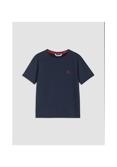 Lcw Young Lacivert Bisiklet Yaka Puantiyeli Kadın Pijama Takımı