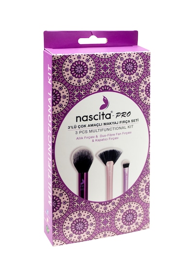 Nascita Çok Amaçlı Makyaj Fırça Seti 3'lü Nasbrushset67
