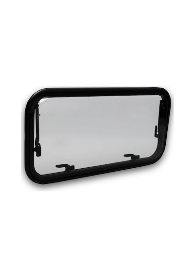 Babarvy 90x45cm 90 Amortisörlü Karavan Camı / Pencere Siyah