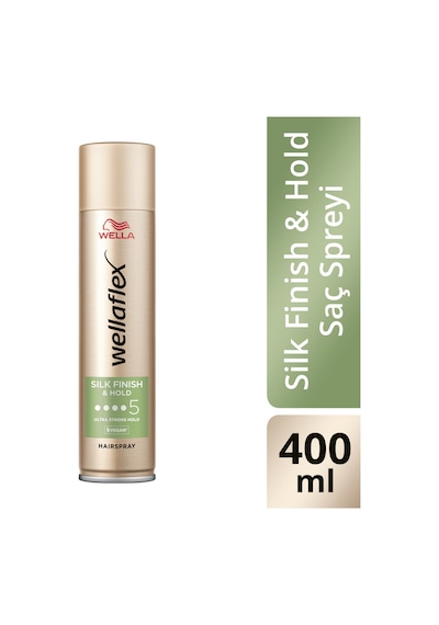 Wellaflex Silk & Finish Hold İpeksi Görünümlü Tutuş Sağlayan Saç Spreyi Ultra Strong Hold 400 ML