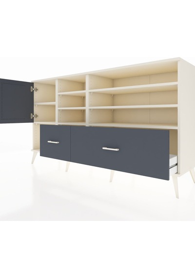 Hyperion Konsol 8 Raflı 2 Çekmeceli Tek Kapaklı 176x44x99 Aytaşı Aytaşı-antrasit Hyperion Konsol 8 Raflı 2 Çekmeceli Tek Kapaklı 176x44x99 Aytaşı Aytaşı-antrasit