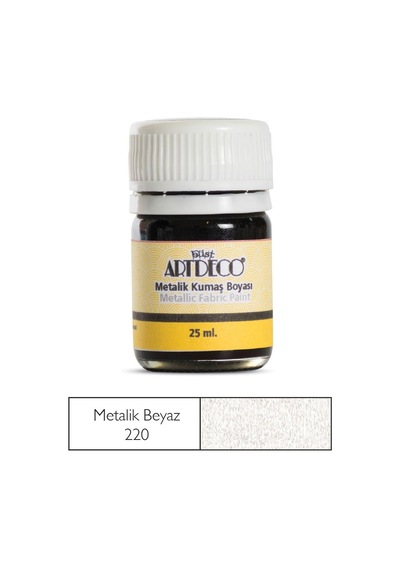 Artdeco Metalik Kumaş Boyası 220 Sedef Beyaz