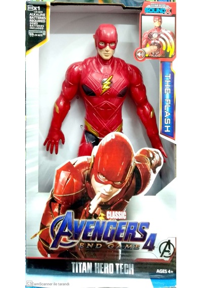 Oyuncak Flash Avengers 30 Cm Işıklı Sesli Figür flaş Kahraman