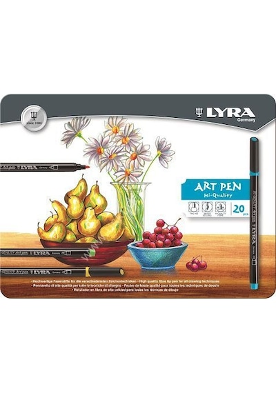 Lyra Hi-Quality Art Pen 20 Renk Metal Kutu