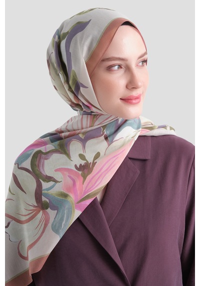 Armine Elegance Pamuk - İpek Şal As559 Pudra